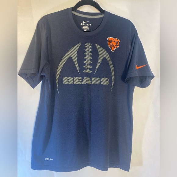 Nike Other - Nike Chicago Bears Men's T-Shirt Blue NFL Football Dri Fit Crew Neck Size Medium